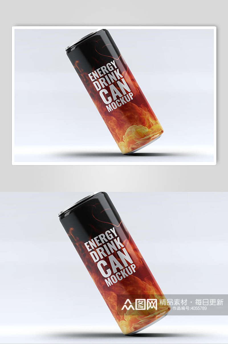 创意个性易拉罐饮料包装样机素材