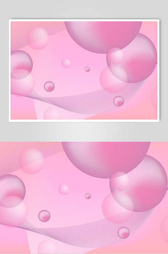 粉色泡泡创意几何创意背景矢量素材