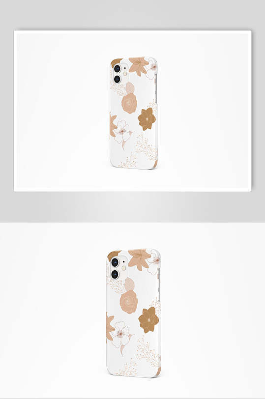 花卉苹果手机壳保护套样机