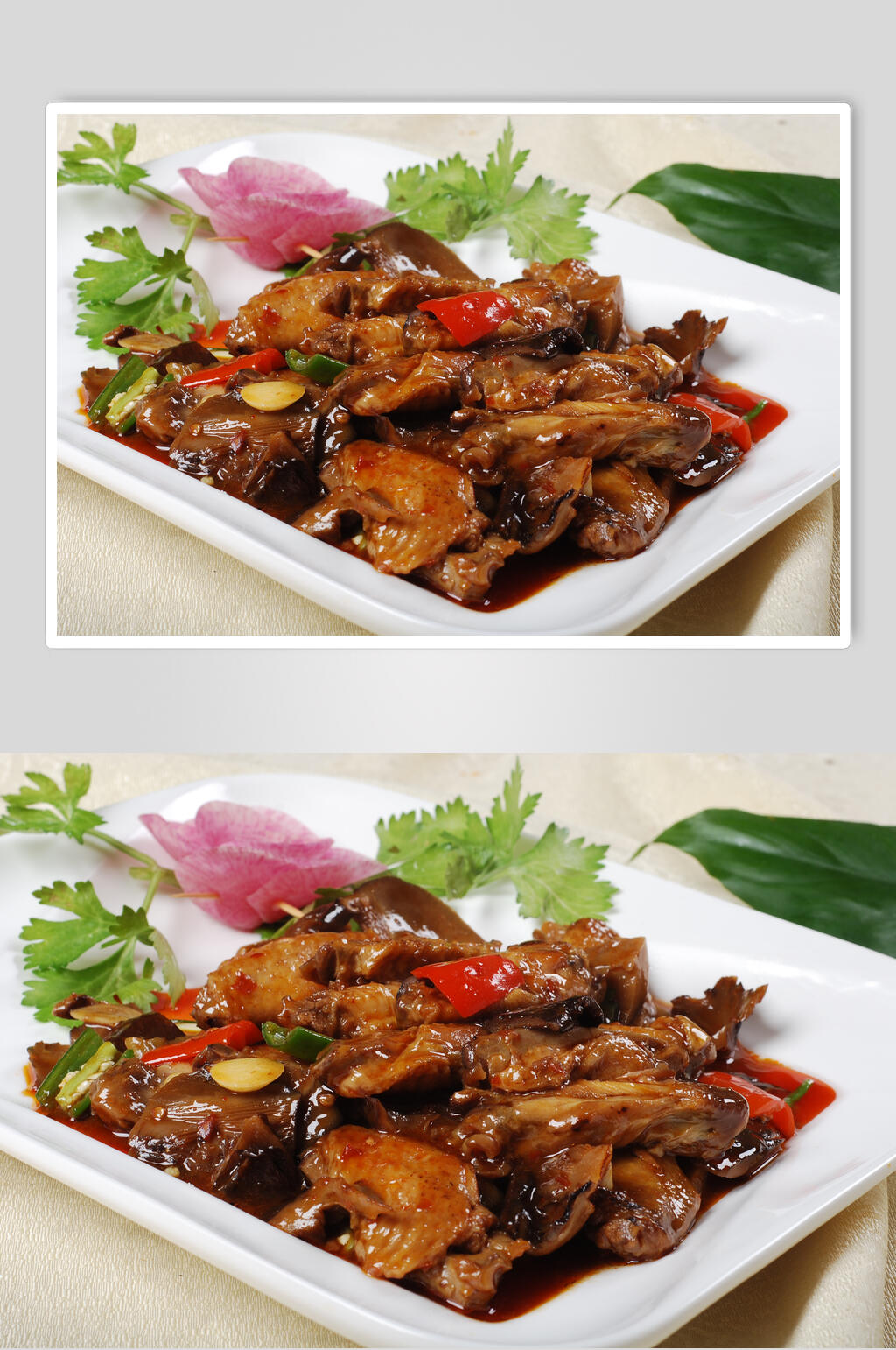 香菇烧鸡翅图片素材