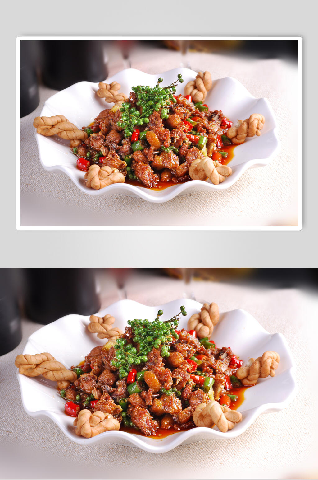 鲜椒焖兔食品摄影图片素材