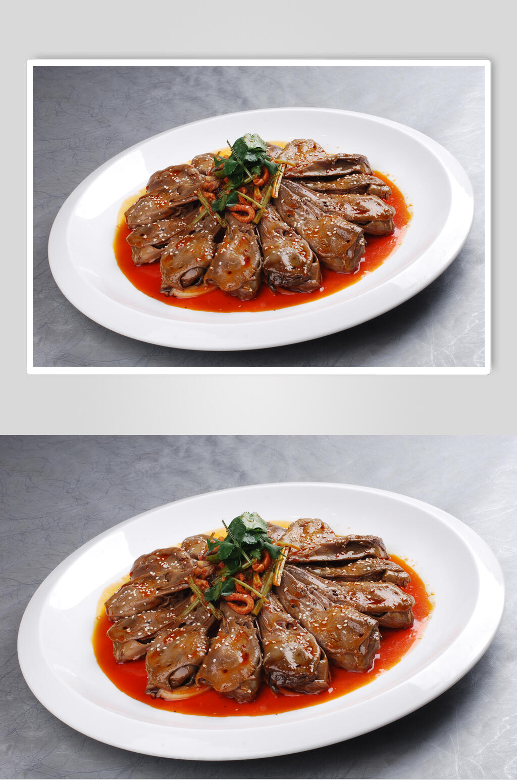 新鲜美味香辣鸭头图片素材