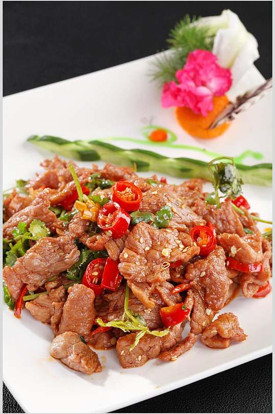 香嫩美味小炒黄牛肉摄影图片-众图网