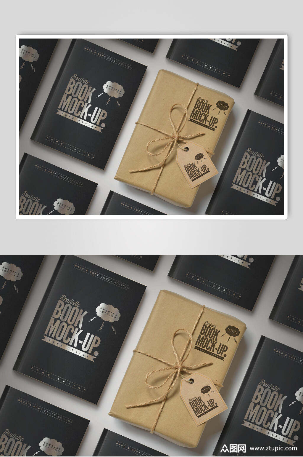 礼盒精装书套书籍样机素材