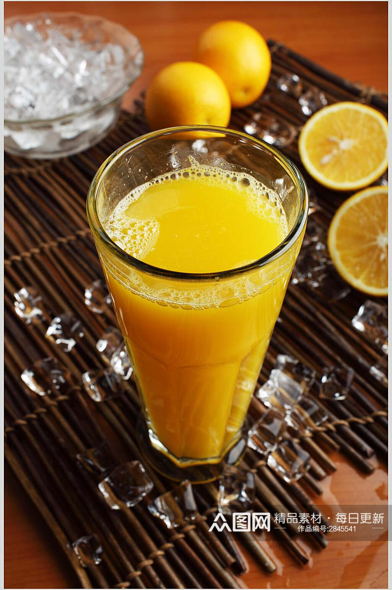 冰镇橙子橙汁食品图片素材