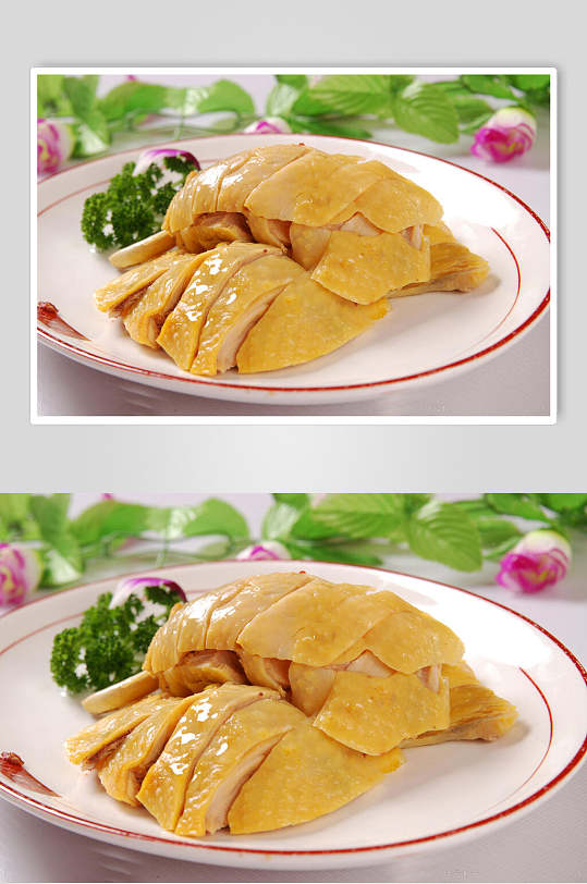 香嫩美味白切鸡图片-众图网