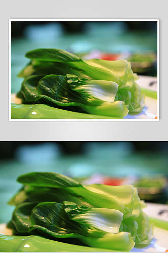美味上海青青菜餐饮高清图片
