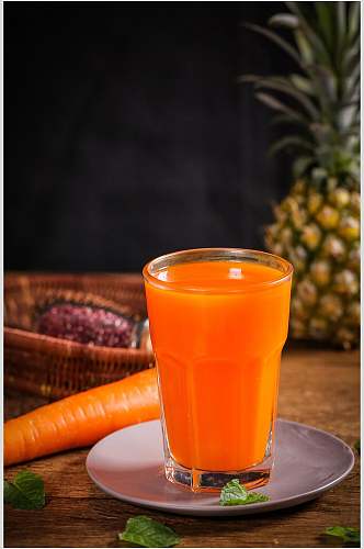健康美味美食胡萝卜汁食品摄影图片