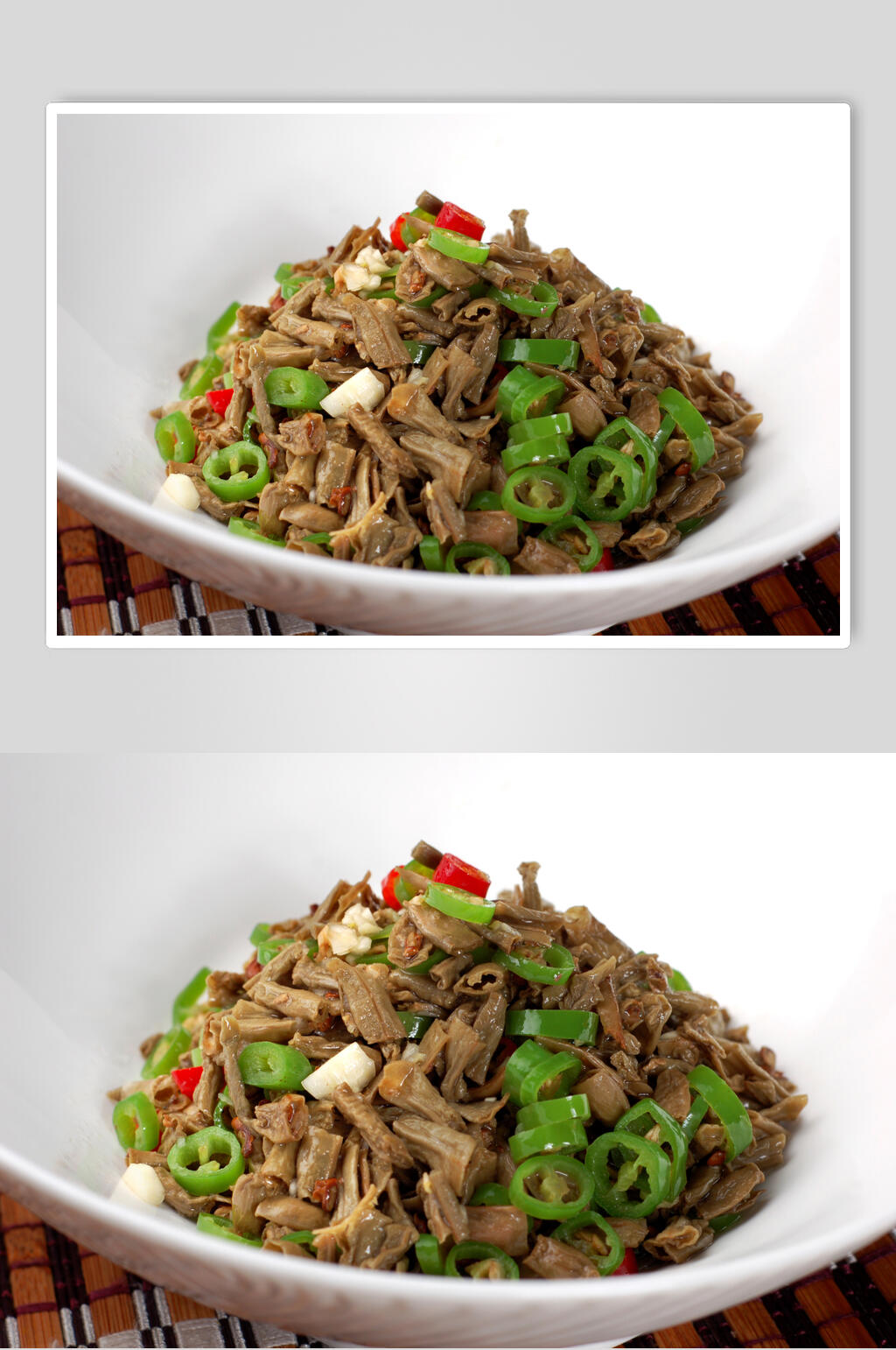 湘菜青椒卜豆角图片素材