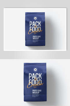 湛蓝色食物包装样机