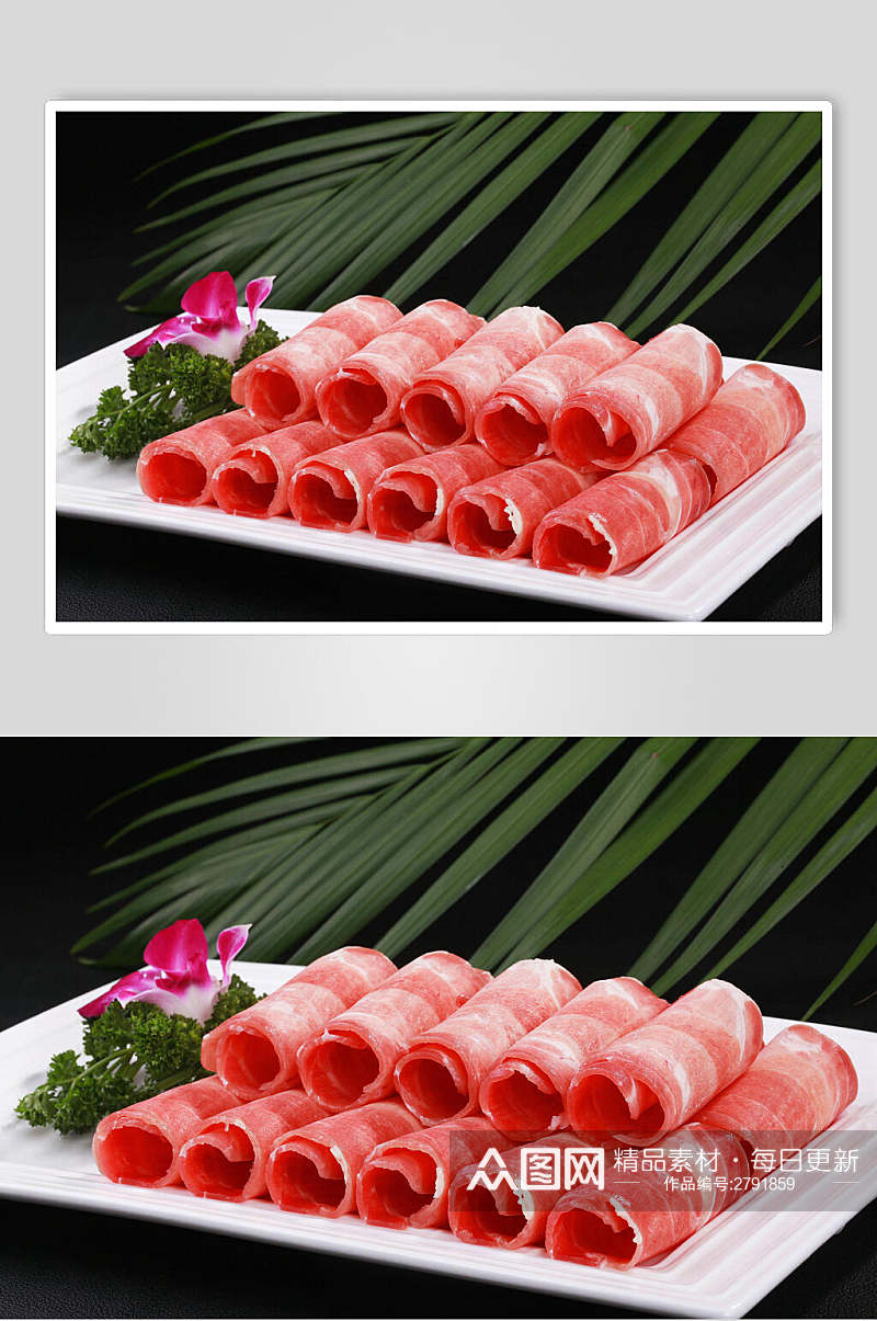 牛肉卷餐饮高清图片素材