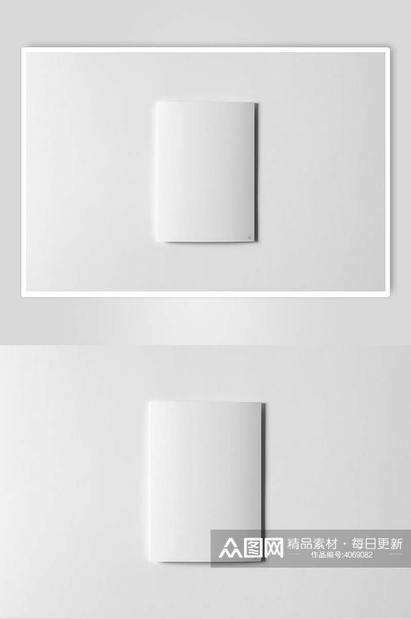 灰色简约创意大气三折页白底样机素材