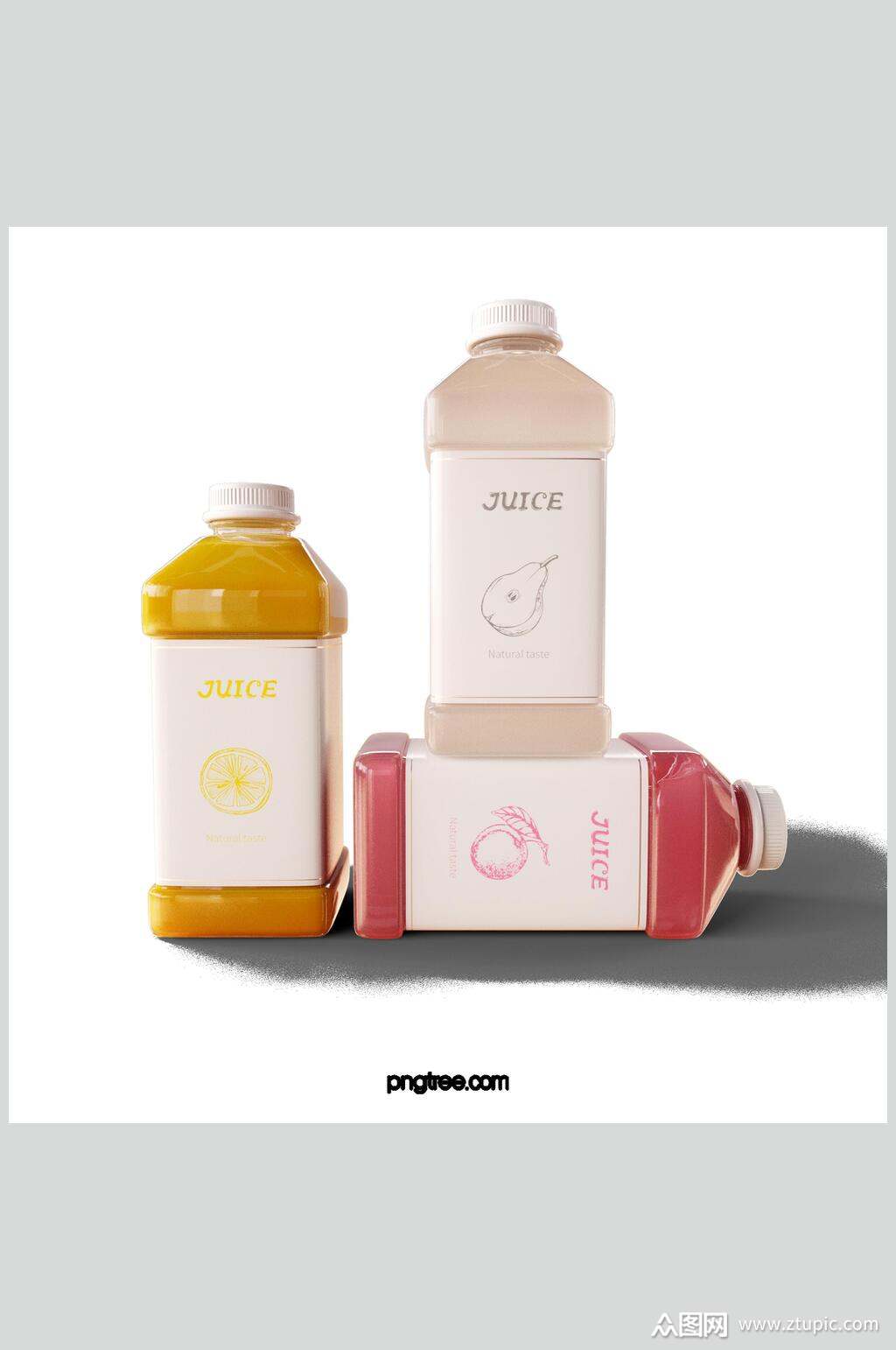 塑料瓶饮料包装设计样机模板下载-编号4083800-众图网