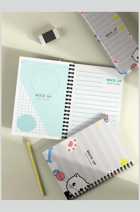 办公用品封面设计本子样机