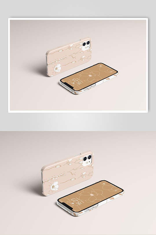 时尚苹果手机壳保护套样机