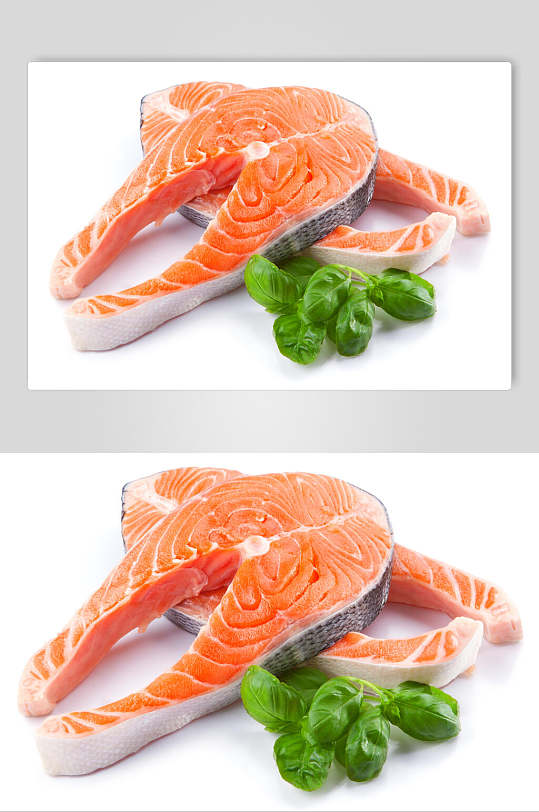 清新三文鱼食物摄影图片