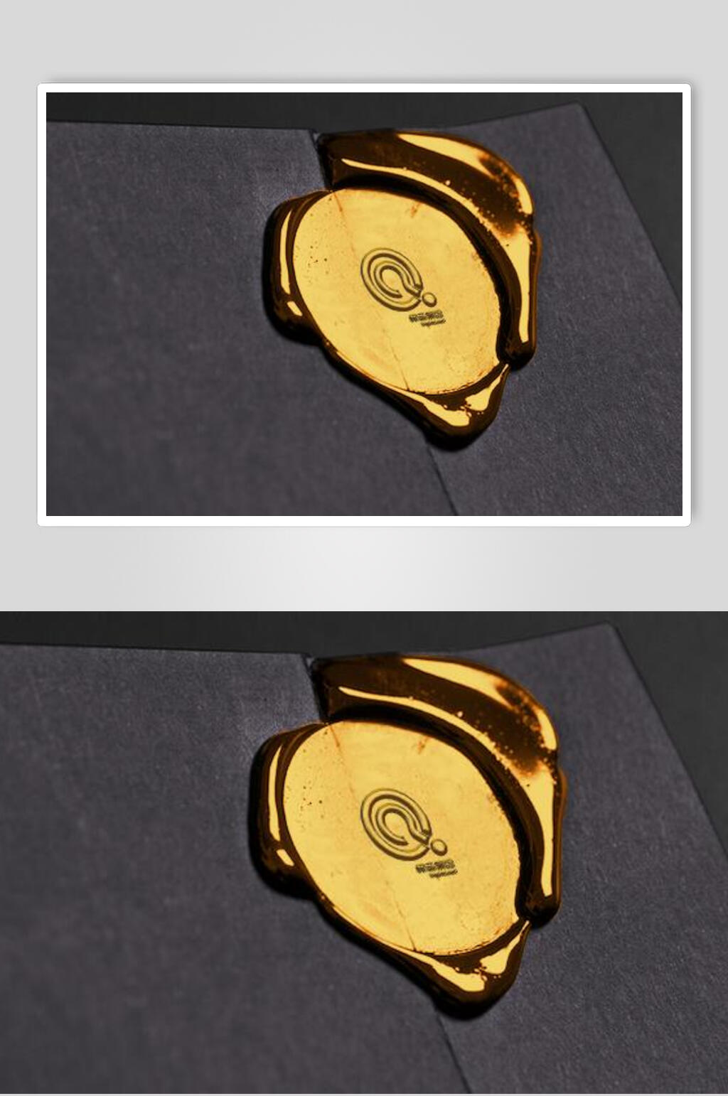 金色品牌印章样机素材