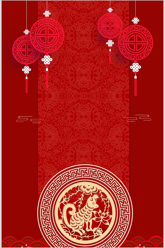 喜庆简约大气国风背景图片