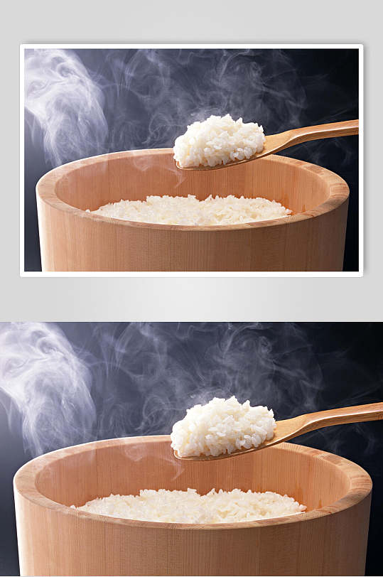 特色木桶饭米饭高清图片