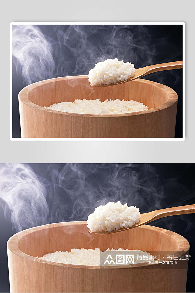 特色木桶饭米饭高清图片素材