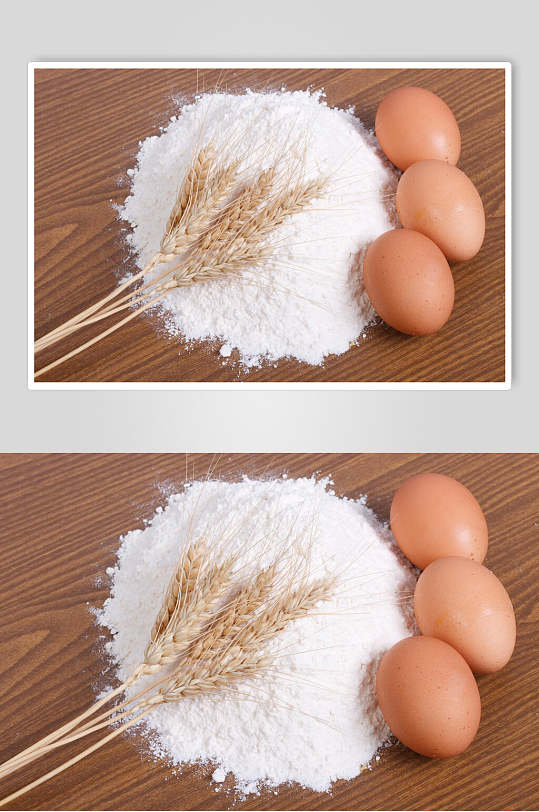 面粉农家土鸡蛋食品高清图片