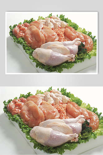 新鲜美味鸡腿肉食品图片
