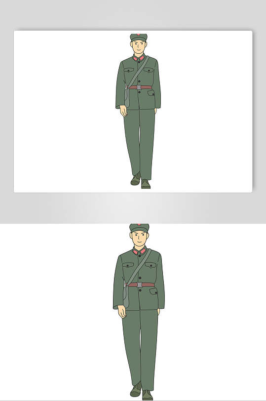 军人卡通卡通士兵素材