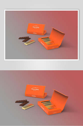 高端创意巧克力礼盒展示VI样机