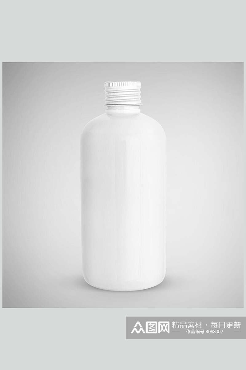白色饮料牛奶玻璃瓶样机素材