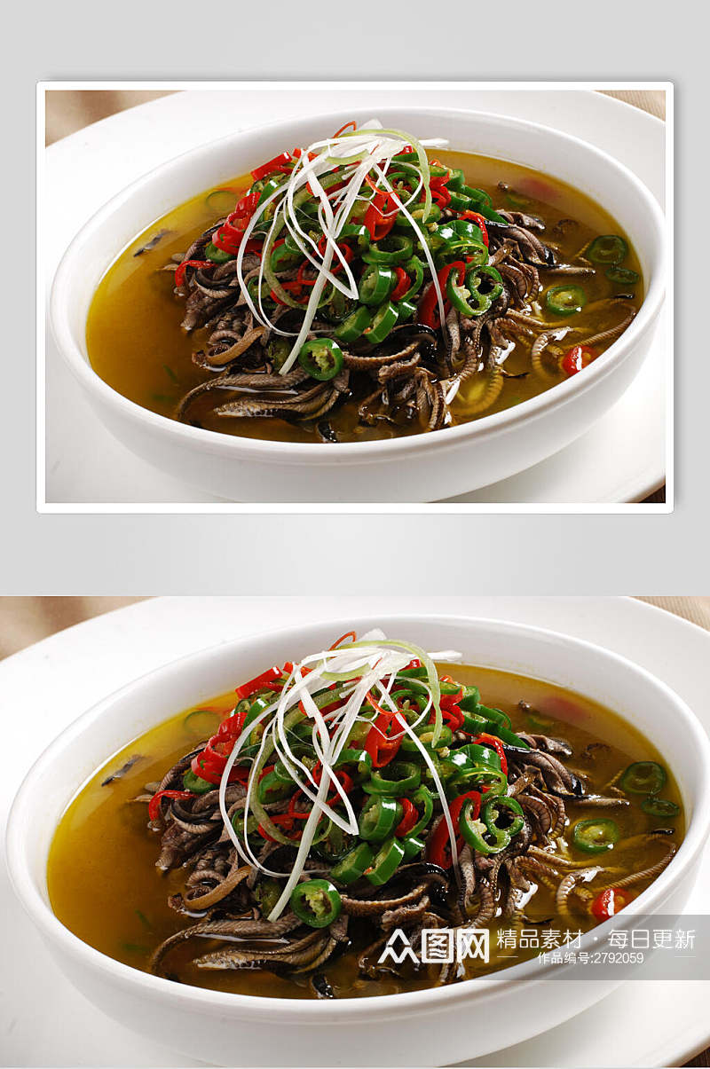 针菇鳝丝食品图片素材