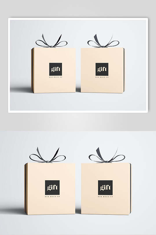 时尚黑黄创意大气礼品包装盒样机
