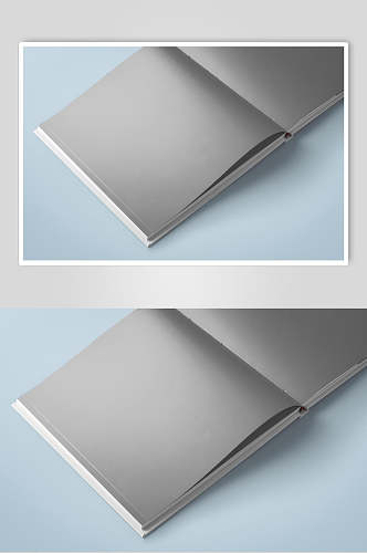 灰色空白笔记本书籍样机