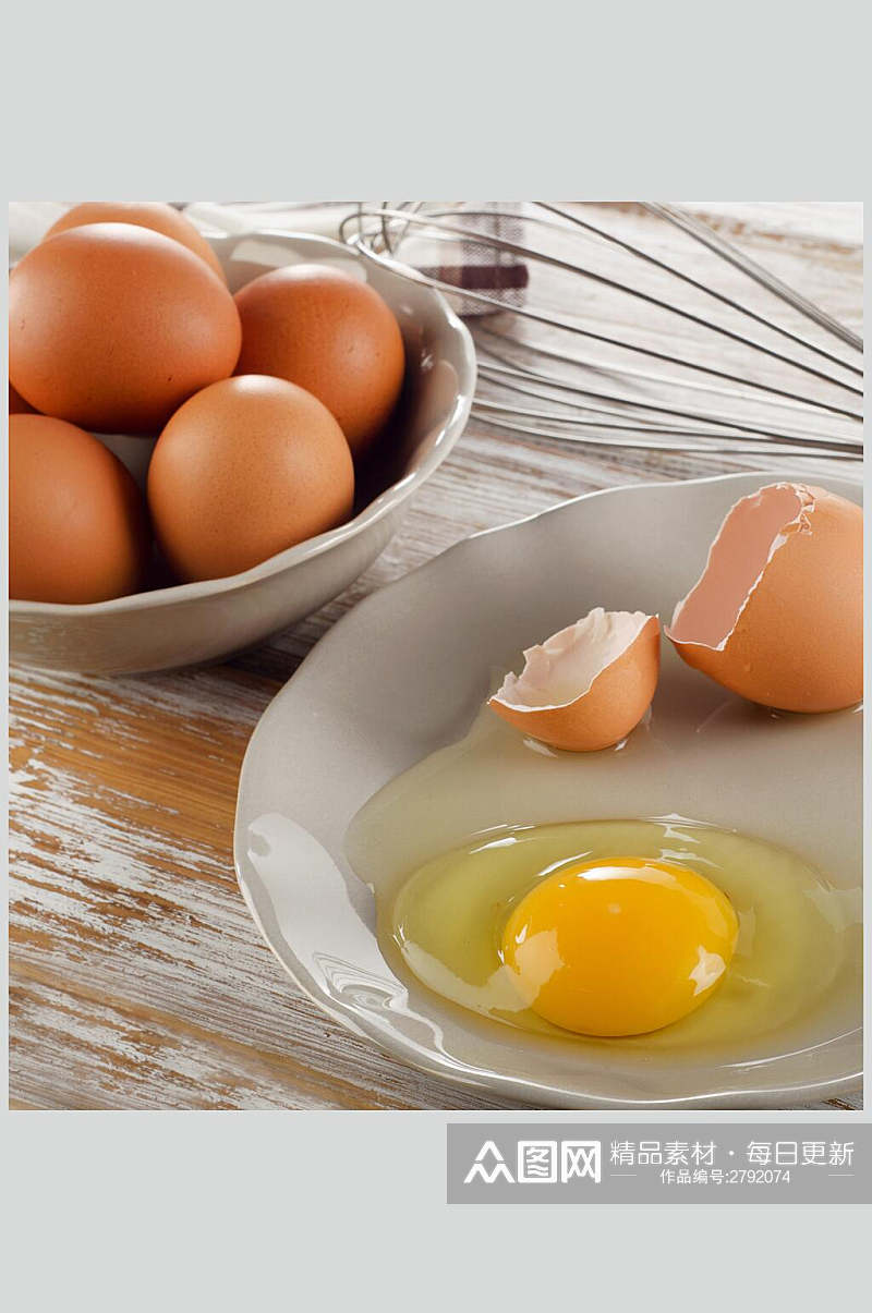 蛋黄农家土鸡蛋食品图片素材