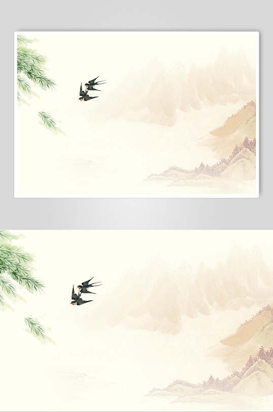 古典诗情画意国风背景图片