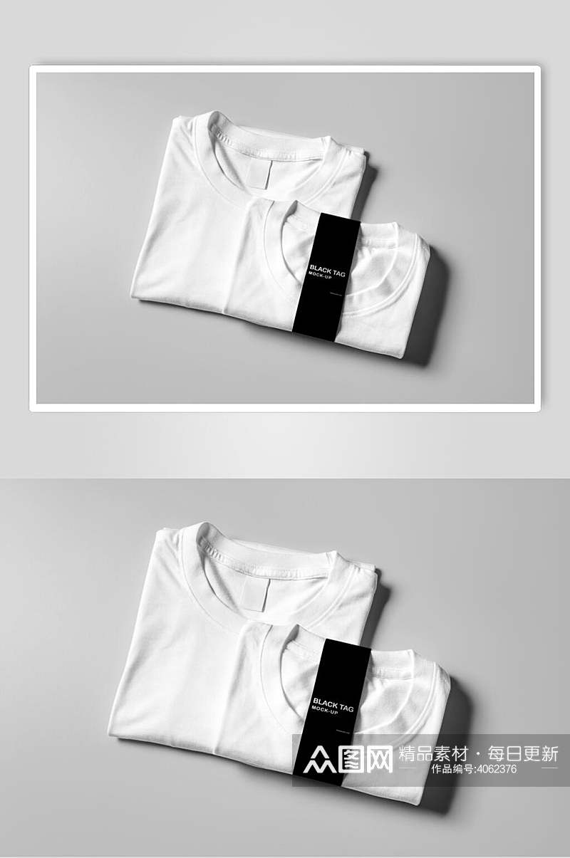 白色简单T恤样机素材