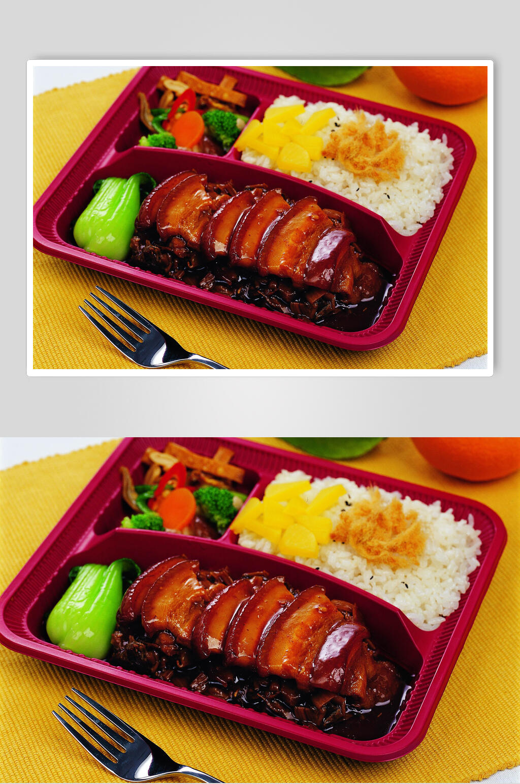 美味卤肉饭食物摄影图片素材