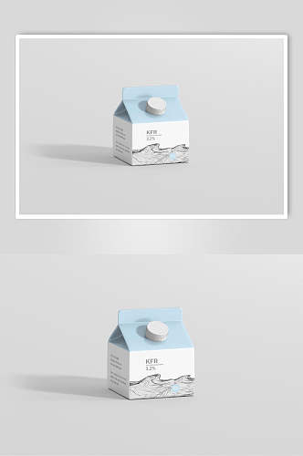 创意大气牛奶酸奶包装盒样机