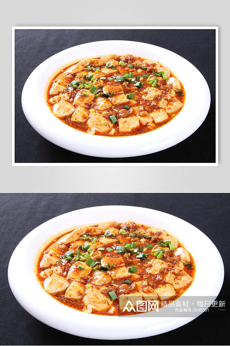 葱香美味麻婆豆腐食品高清图片素材