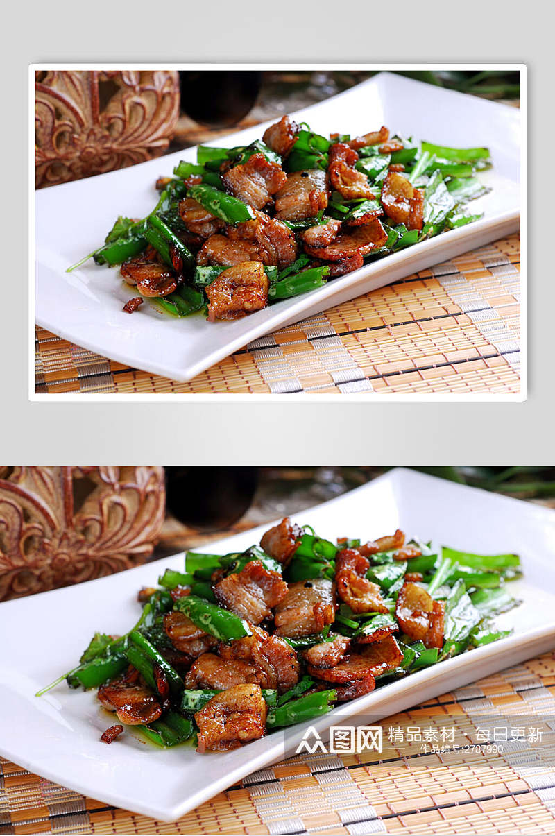 鲜香湘式小炒肉食品高清图片素材