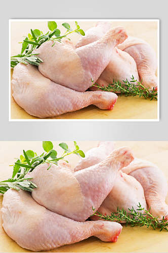 新鲜鸡腿肉食材摄影图片