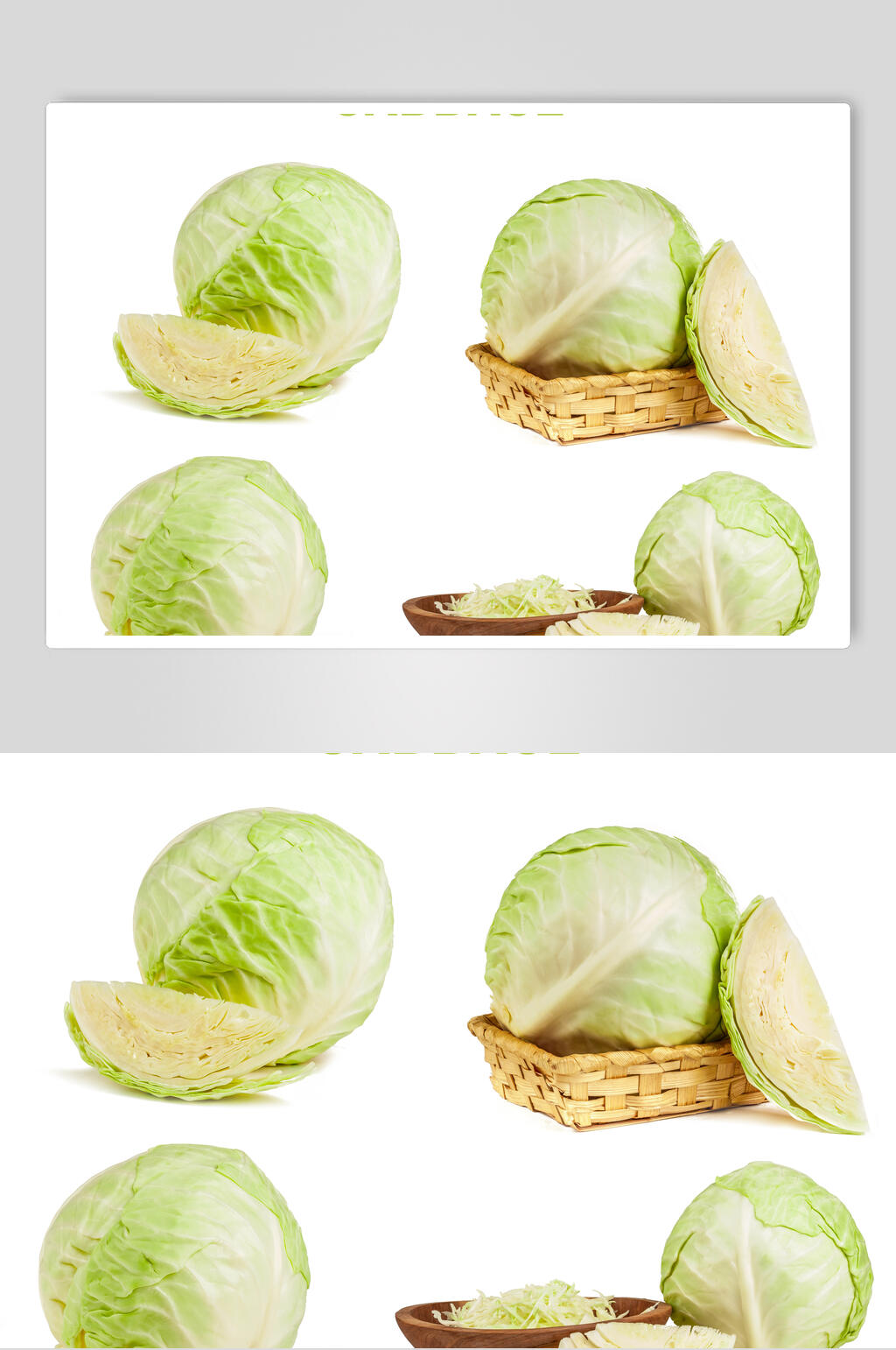 白底包菜青菜摄影图片素材