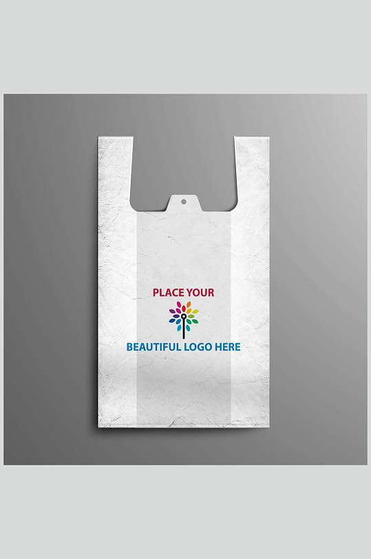 简约蓝红创意大气时尚塑料袋样机-众图网