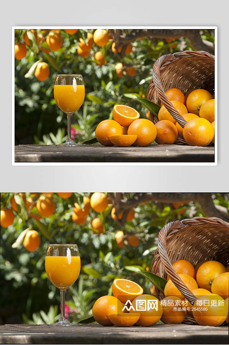 鲜香橙子橙汁食品摄影图片素材