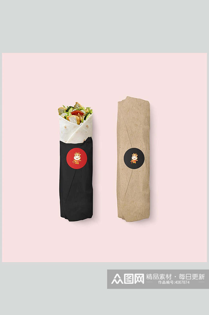 包装纸餐厅食品样机素材