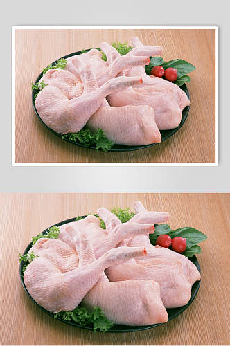 新鲜鸡腿肉食品摄影图片