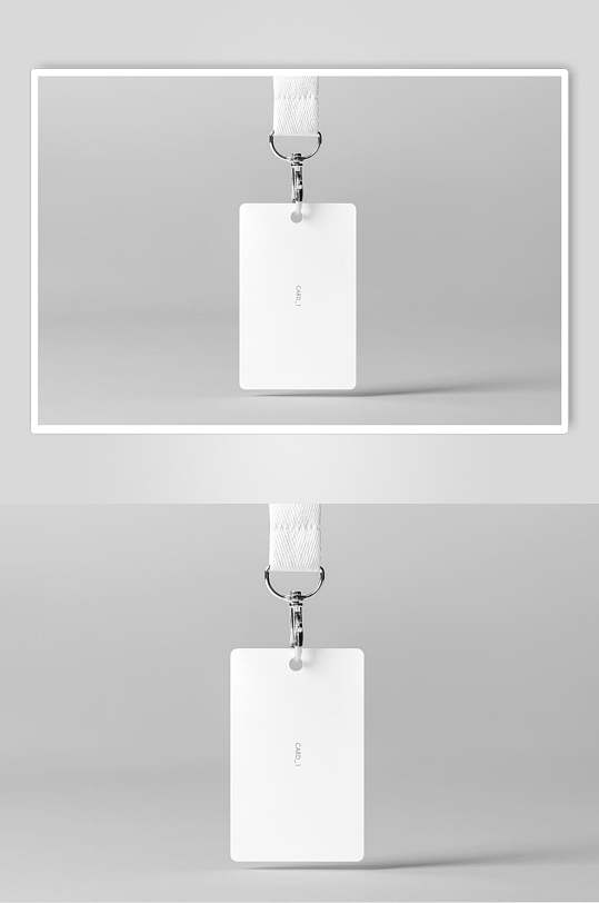 矩形工作证胸牌吊牌样机-众图网