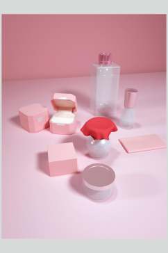 粉色创意可爱礼盒展示VI样机