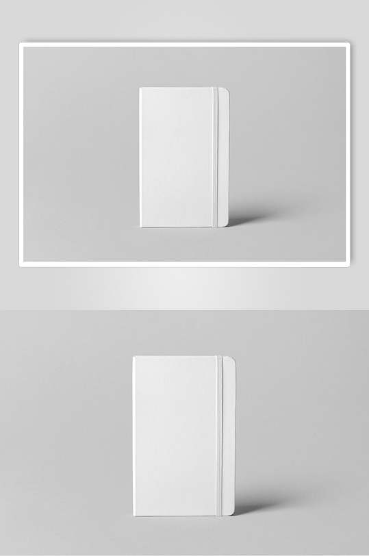 简约白色手账本子样机