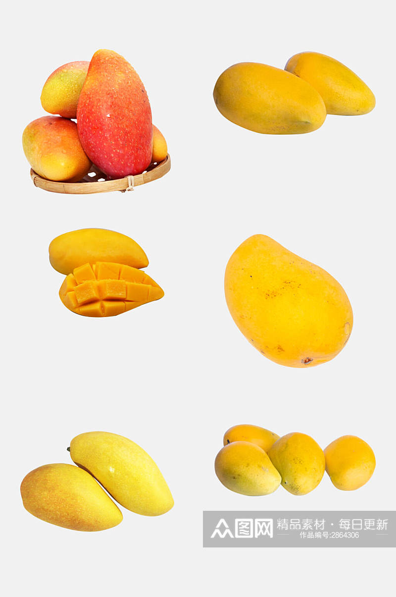 清新新鲜水果芒果免抠素材素材