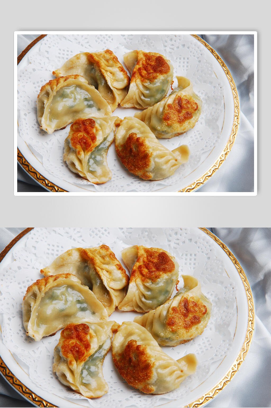 飘香美味小吃生煎锅贴食物图片素材